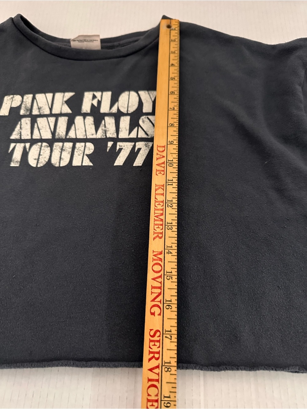 Pink Floyd Black Cropped Tour Sweatshirt with White Graphic - Picture 5 of 6